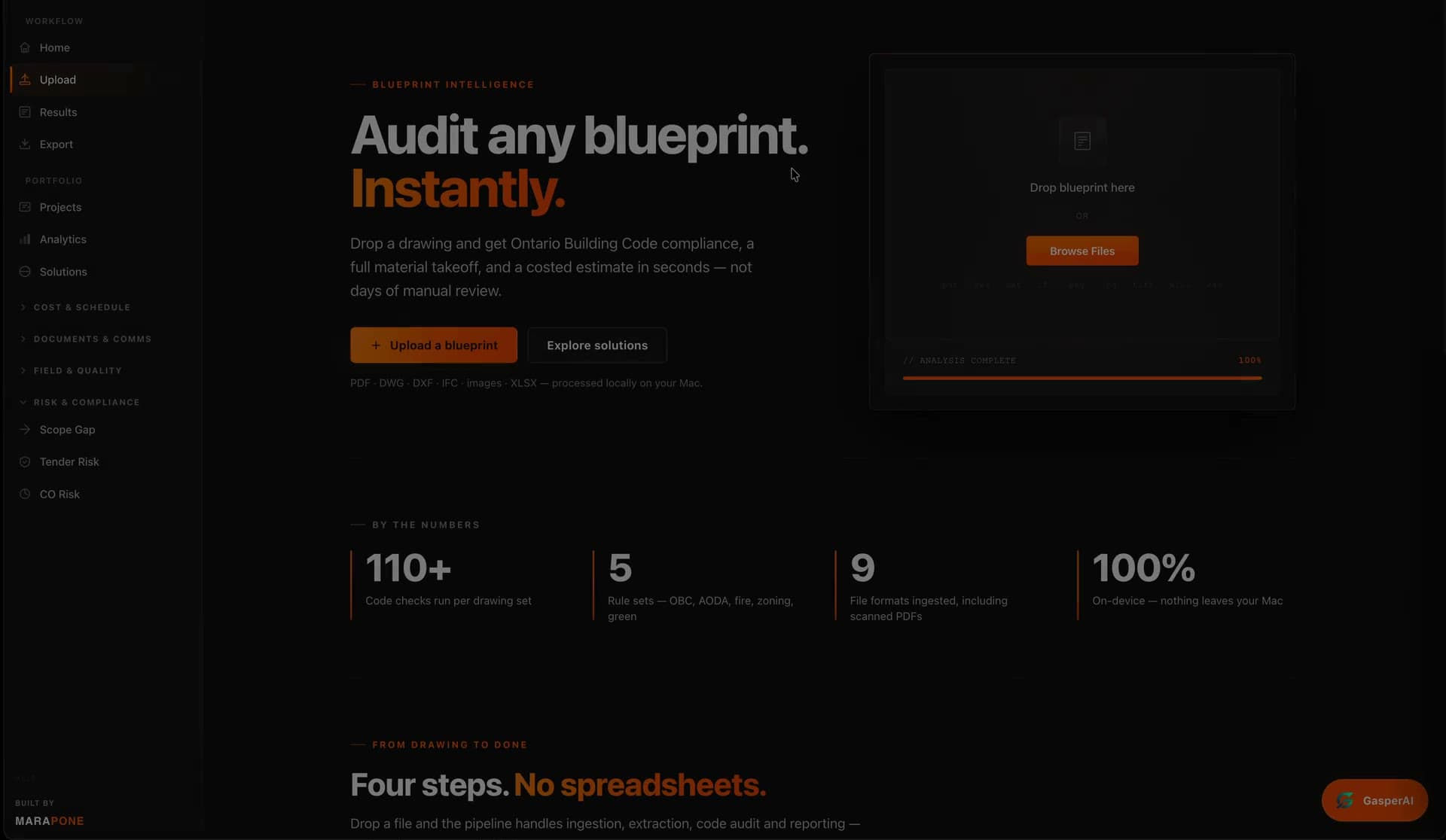 Marapone Blueprint Auditor preview
