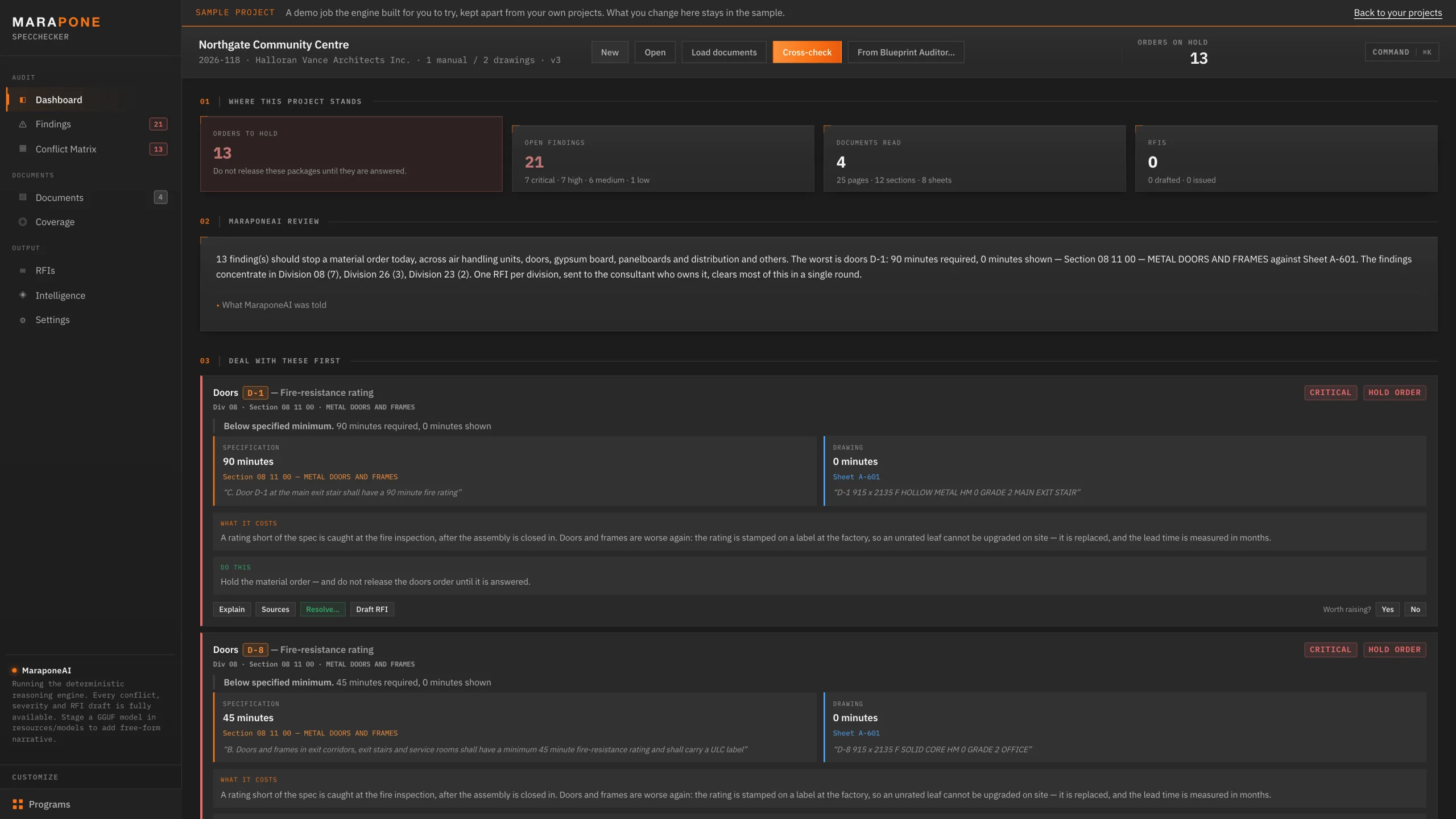 Spec conflicts